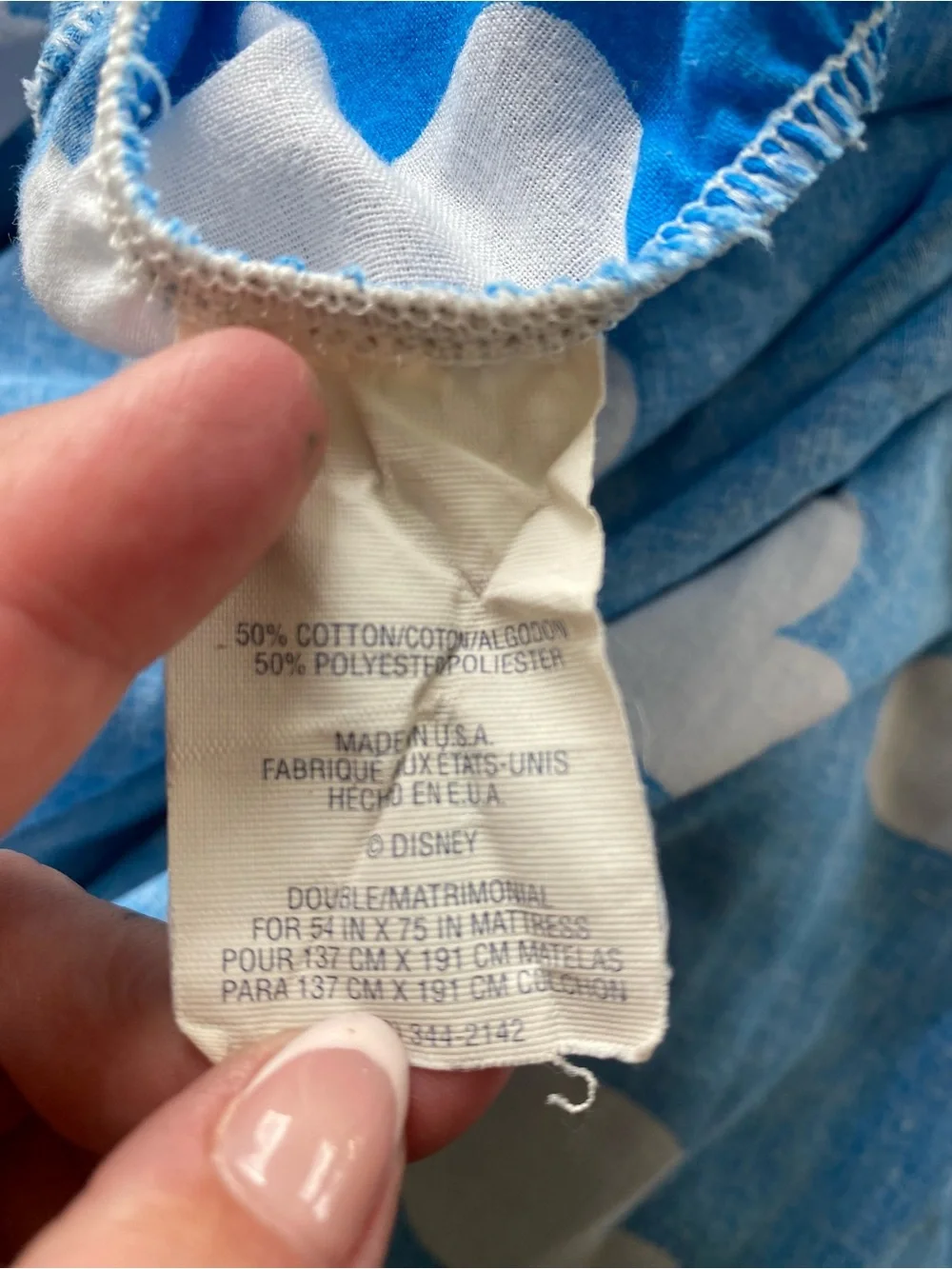Vtg 90’s Disney Toy Story Cloud sky Pattern Cotton Blend Full bed fitted sheet